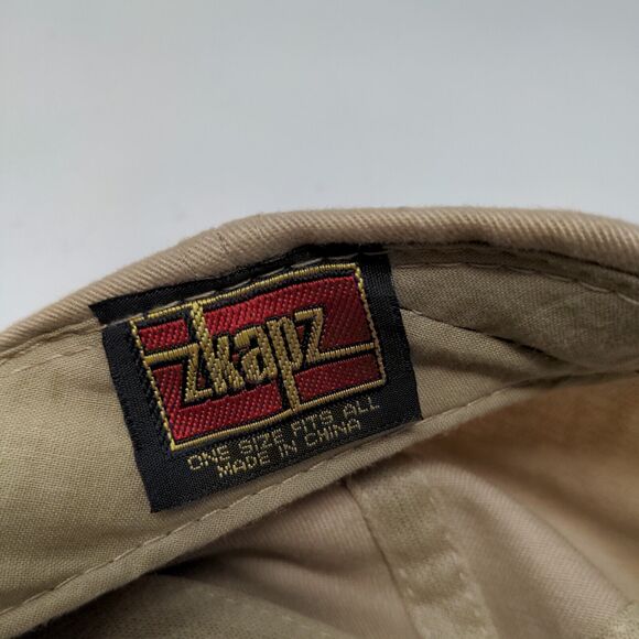 ZKAPZ Men's Slideback Hat Tan OSFA Invensys Direct Embroidered Logo - Picture 10 of 10